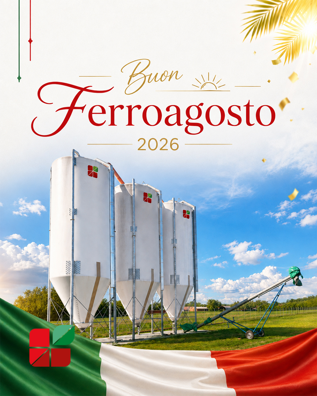 ☀️ Buon Ferragosto 🏖️
Auguriamo ai nostri clienti, collaboratori e amici una giornata di serenità, riposo e condivisione con le persone care.
🌅Che questo Ferragosto sia un’occasione per ricaricare le energie e guardare con entusiasmo alle sfide e ai progetti che ci attendono dopo l’estate. 🌻🌾
🎆 Buone feste da tutto il team AGRITECH! 🤝