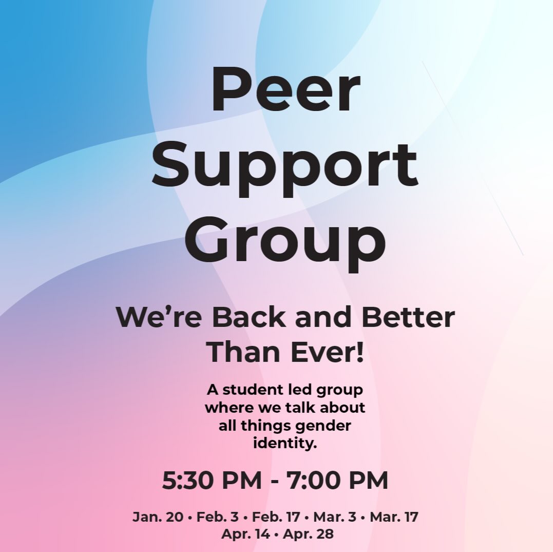 🩵🤍🩷Looking for some shared experiences with gender expression and identity? The LGBTQ Center Peer Support Group might be for you! A student-led initiative to discuss, learn, and share your experiences both at the university and beyond. Come see familiar faces, meet new people, and develop community with us. We have a wealth of great programming this year, so check out this link if you’re interested (or check the link in our bio!)!
https://forms.office.com/r/0JfHGSL3RQ
We meet every other Tuesday, starting 1/20/2026, from 5:30 PM-7:00 PM. Come join us! 🩵🤍🩷
