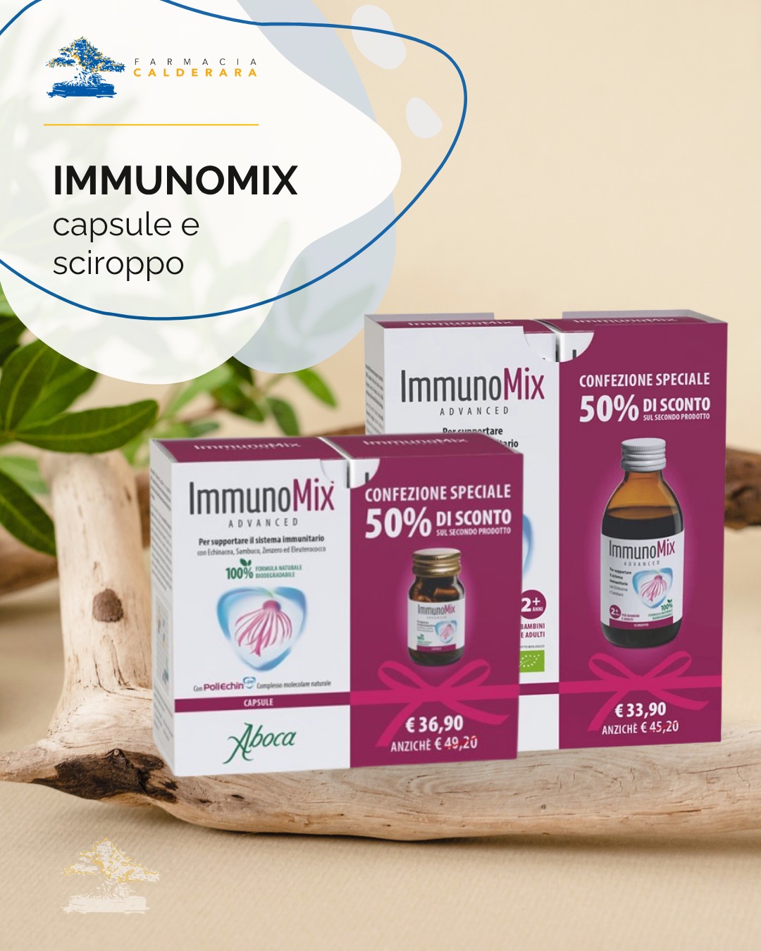 Con l’arrivo dei primi freddi, è il momento giusto per sostenere le naturali difese dell’organismo 🍂💚
In Farmacia trovi una speciale promozione su due prodotti Aboca dedicati al supporto del sistema immunitario:
✅ Immunomix Sciroppo | da 45,20€ a 33,90€
✅ Immunomix Capsule | da 49,20€ a 36,90€
Passa a trovarci e approfitta dello dell’offerta: il nostro team è a disposizione per consigliarti la soluzione più adatta alle tue esigenze.